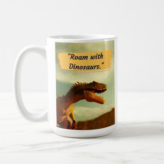 ONTWERP VAN DINOSAURUS CITATEN KOFFIEMOK (Links)