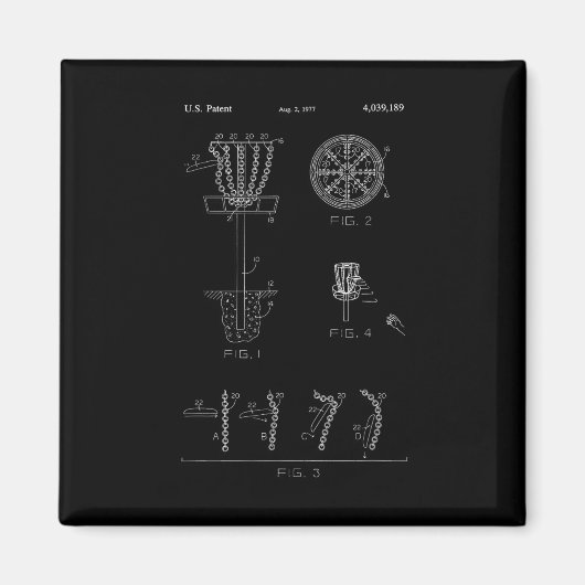 Ontwerp van discgolfmand doel patent - Frolf Magneet (Voorkant)