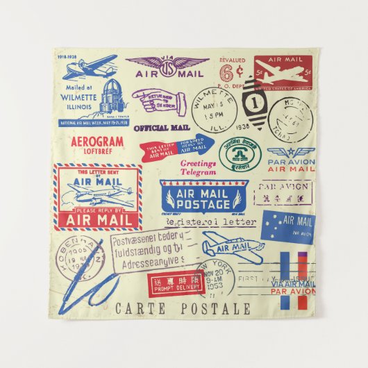  ontwerp van documentstempel. wandkleed (Voorkant)