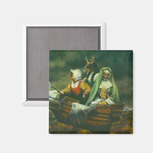 Ontwerp van drie heks magneet (Voorkant / Achterkant)