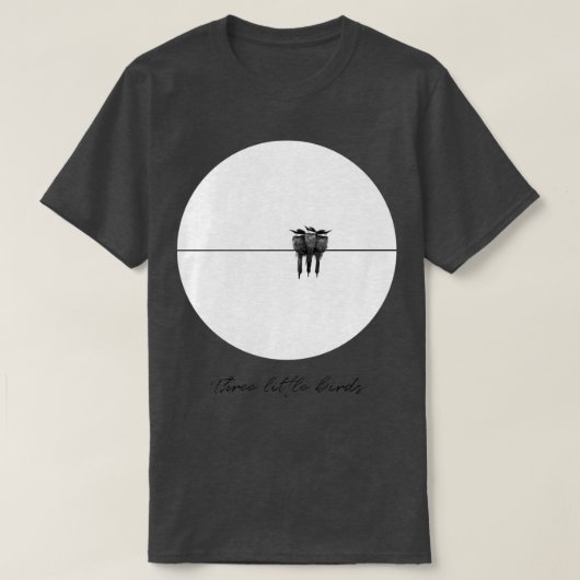 Ontwerp van drie kleine vogeltjes t-shirt (Design voorkant)