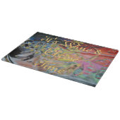 Ontwerp van druiven, snijvlak-wijn-kaas-tijd snijplank (Hoek)