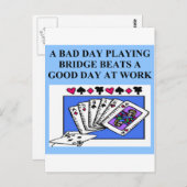 ontwerp van dubbele brugspeler briefkaart (Voorkant / Achterkant)