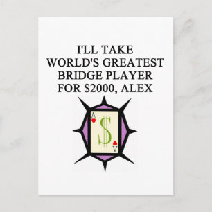 ontwerp van dubbele brugspeler briefkaart