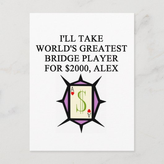 ontwerp van dubbele brugspeler briefkaart (Voorkant)
