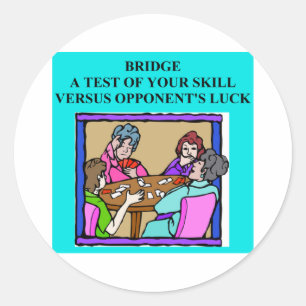 ontwerp van dubbele brugspeler ronde sticker