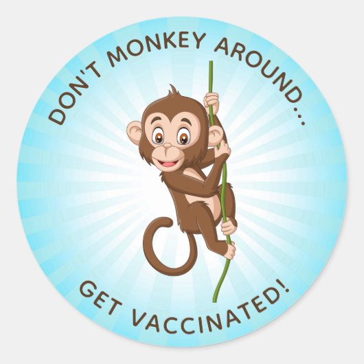 Ontwerp van een basisontwerpvaccinatie ronde sticker (Voorkant)