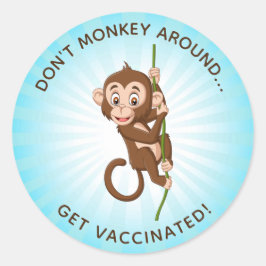 Ontwerp van een basisontwerpvaccinatie ronde sticker