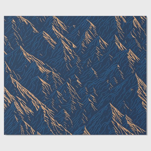 Ontwerp van een bergpatroon cadeaupapier (Vlak)