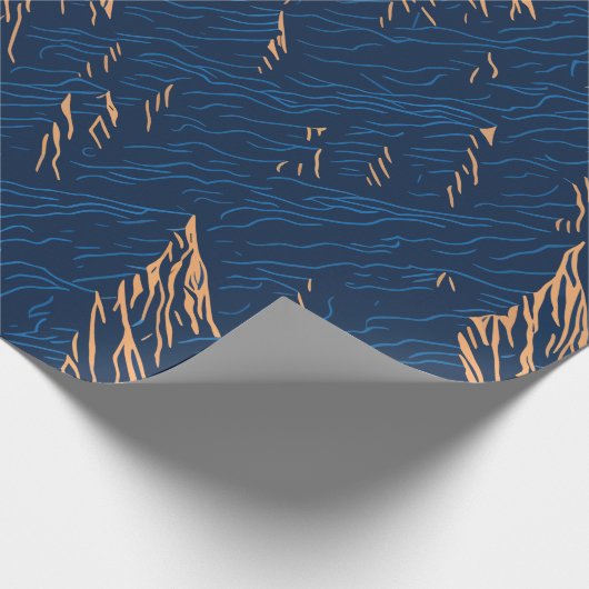 Ontwerp van een bergpatroon cadeaupapier (Hoek)