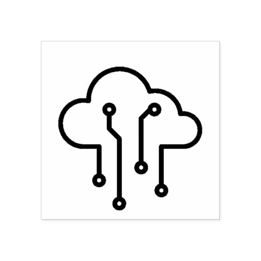Ontwerp van een circuitchip rubberstempel (Afrduk)