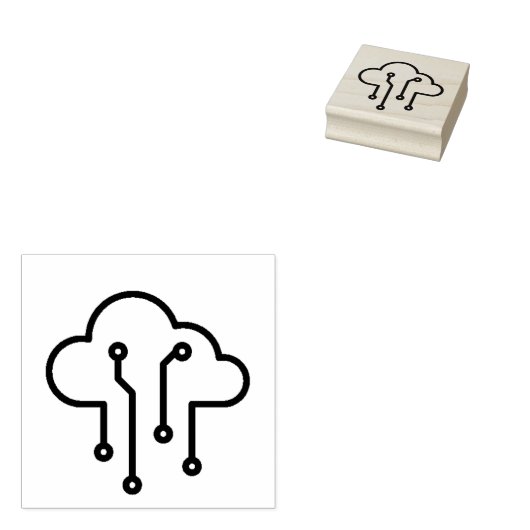 Ontwerp van een circuitchip rubberstempel (Gestempeld)