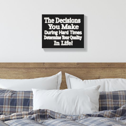 Ontwerp van een computerkunstwerk " Uw levenskwali Canvas Afdruk (Insitu (Slaapkamer))