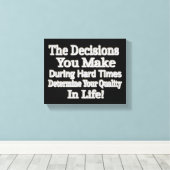 Ontwerp van een computerkunstwerk " Uw levenskwali Canvas Afdruk (Insitu (Houten vloer))