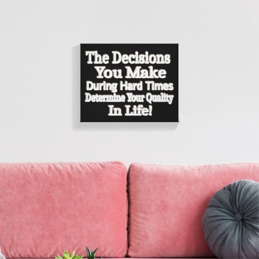 Ontwerp van een computerkunstwerk " Uw levenskwali Canvas Afdruk (Insitu (Woonkamer))