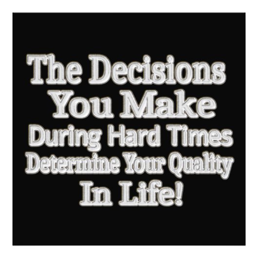 Ontwerp van een computerkunstwerk " Uw levenskwali Foto Afdruk (Voorkant)