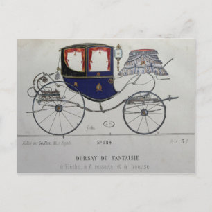 Ontwerp van een 'Coupe Dorsay de Fantaisie' Briefkaart