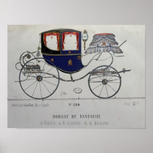 Ontwerp van een 'Coupe Dorsay de Fantaisie' Poster