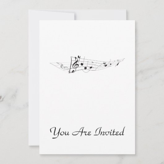 Ontwerp van een draaiende muziekkern kaart (Voorkant)