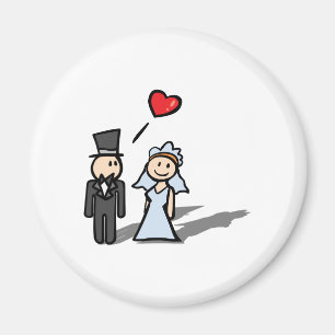 Ontwerp van een echtpaar "Weddendag" Magneet