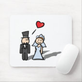 Ontwerp van een echtpaar "Weddendag" Muismat (Met muis)