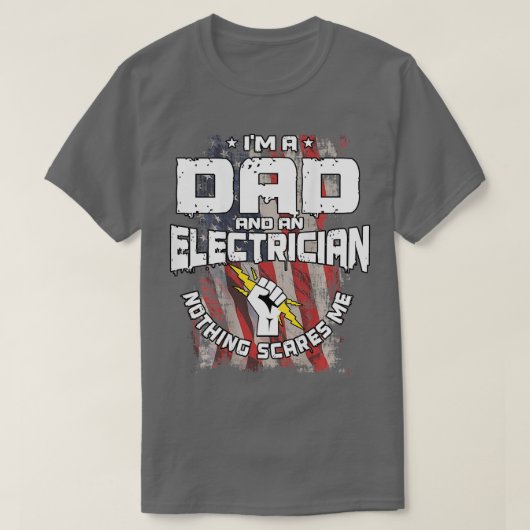 Ontwerp van een elektricien vader op de achterkant t-shirt (Design voorkant)