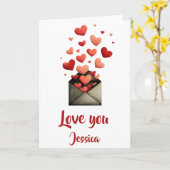 Ontwerp van een envelop voor lieve Valentijn Kaart (Gele Bloem)