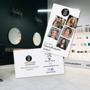 Ontwerp van een fotoportfolio voor kapper visitekaartje