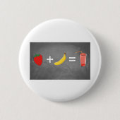 Ontwerp van een gezonde levensstijl ronde button 5,7 cm (Voorkant)