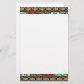 Ontwerp van een kleurrijk decoratief patroon van A Briefpapier (Voorkant / Achterkant)