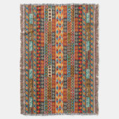 Ontwerp van een kleurrijk decoratief patroon van A Deken (Voorkant Verticaal)