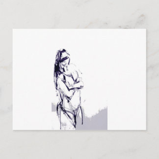 Ontwerp van een meisje met schimmelvorming briefkaart