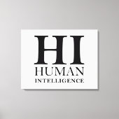 Ontwerp van een menselijk of AI-typografisch conce Canvas Afdruk (Voorkant)