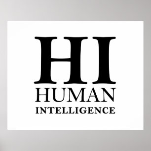 Ontwerp van een menselijk of AI-typografisch conce Poster
