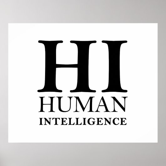 Ontwerp van een menselijk of AI-typografisch conce Poster (Voorkant)