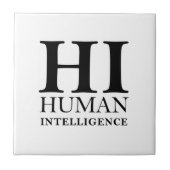 Ontwerp van een menselijk of AI-typografisch conce Tegeltje (Voorkant)