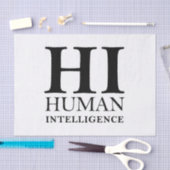 Ontwerp van een menselijk of AI-typografisch conce Tissuepapier (Craft)