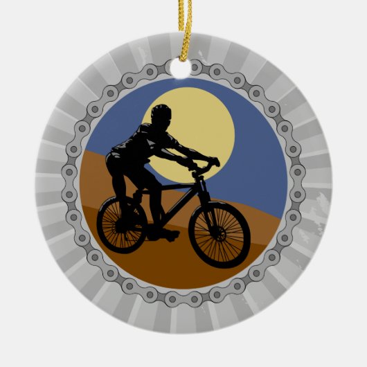 ontwerp van een mountainbike keramisch ornament (Voorkant)