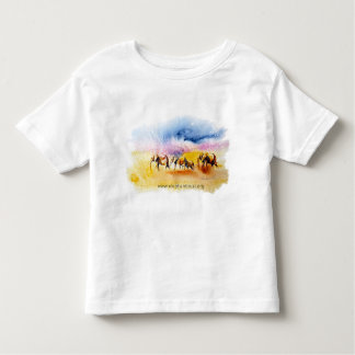 Ontwerp van een olifantenkudde met kleuruitbarstin kinder shirts