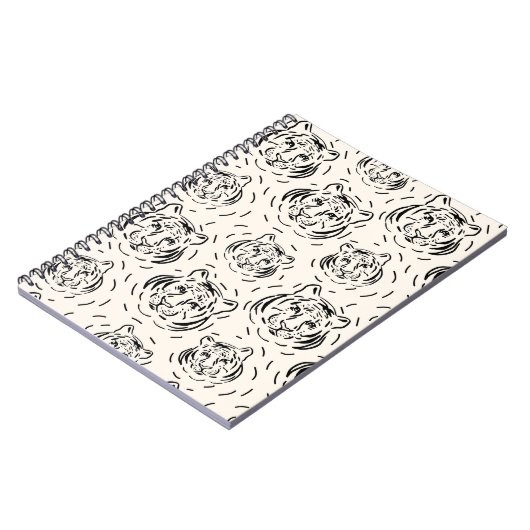 Ontwerp van een oude tijger notitieboek (Linkerzijde)