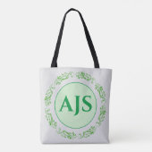 Ontwerp van een persoonlijk monogram. tote bag (Achterkant)