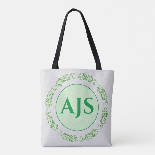 Ontwerp van een persoonlijk monogram. tote bag (Achterkant)
