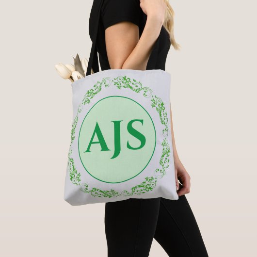 Ontwerp van een persoonlijk monogram. tote bag (Dichtbij)