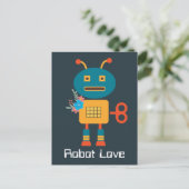 Ontwerp van een robot voor kinderen briefkaart (Staand voorkant)