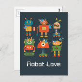 Ontwerp van een robot voor kinderen briefkaart (Voorkant / Achterkant)