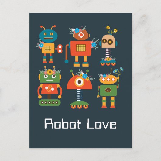 Ontwerp van een robot voor kinderen briefkaart (Voorkant)