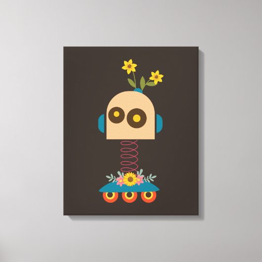 Ontwerp van een robot voor kinderen canvas afdruk (Voorkant)
