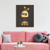 Ontwerp van een robot voor kinderen canvas afdruk (Insitu (Woonkamer))