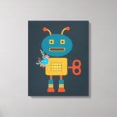 Ontwerp van een robot voor kinderen canvas afdruk (Voorkant)