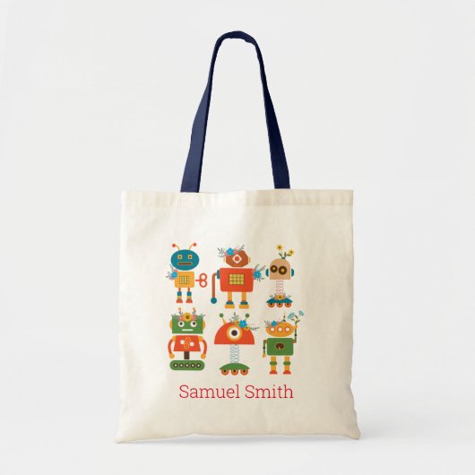 Ontwerp van een robot voor kinderen tote bag (Voorkant)